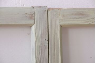 アンティークペイント　爽やかなガラス戸3枚セット(窓)