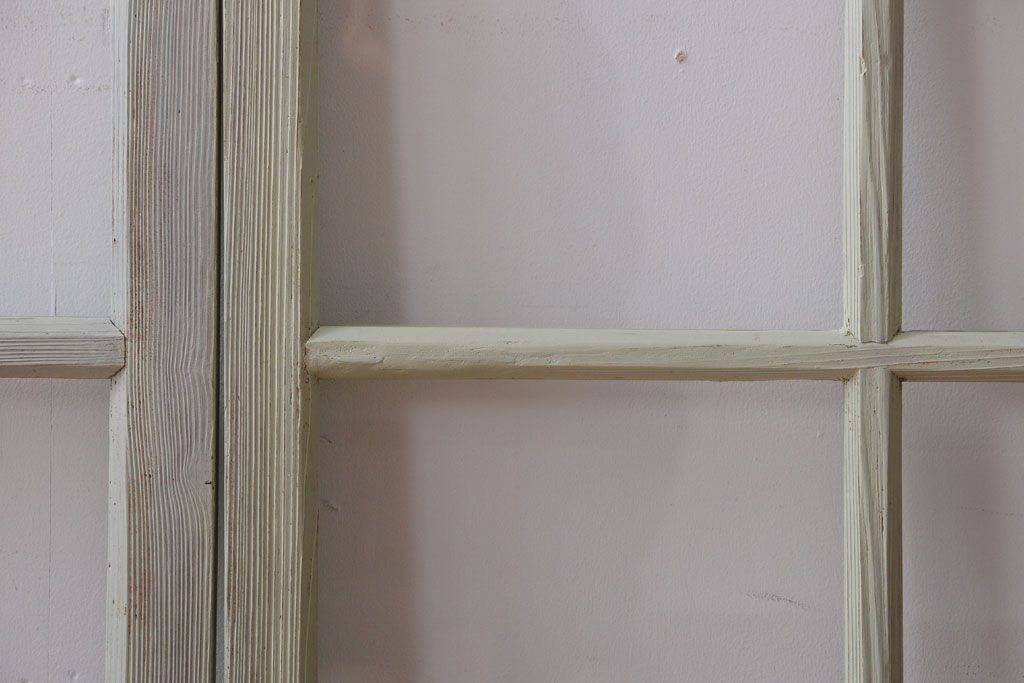 アンティークペイント　爽やかなガラス戸3枚セット(窓)