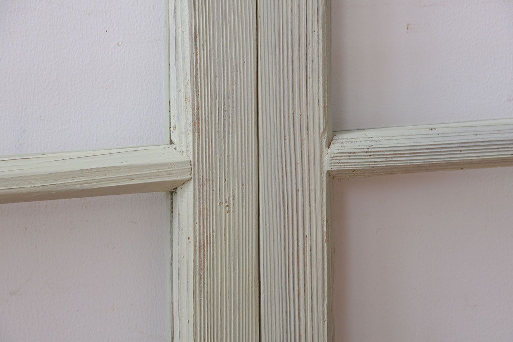 アンティークペイント　爽やかなガラス戸3枚セット(窓)