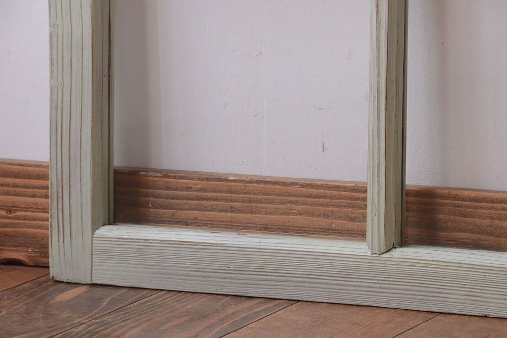 アンティークペイント　爽やかなガラス戸3枚セット(窓)