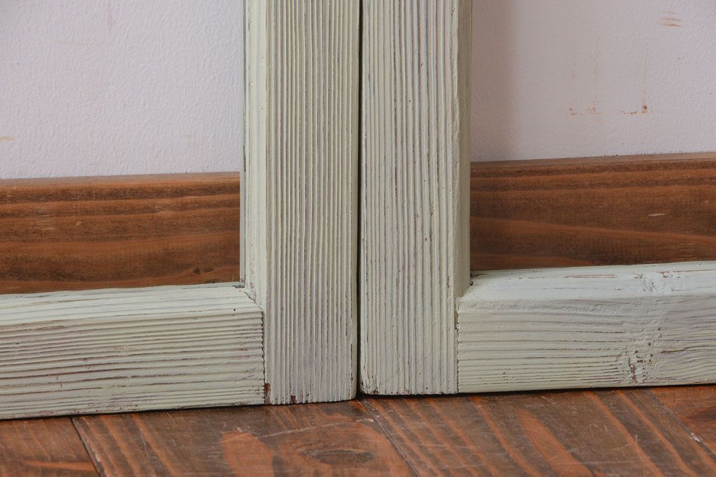 アンティークペイント　爽やかなガラス戸3枚セット(窓)