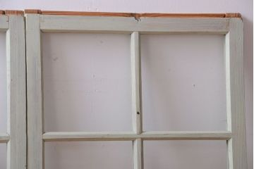 アンティークペイント　爽やかなガラス戸3枚セット(窓)