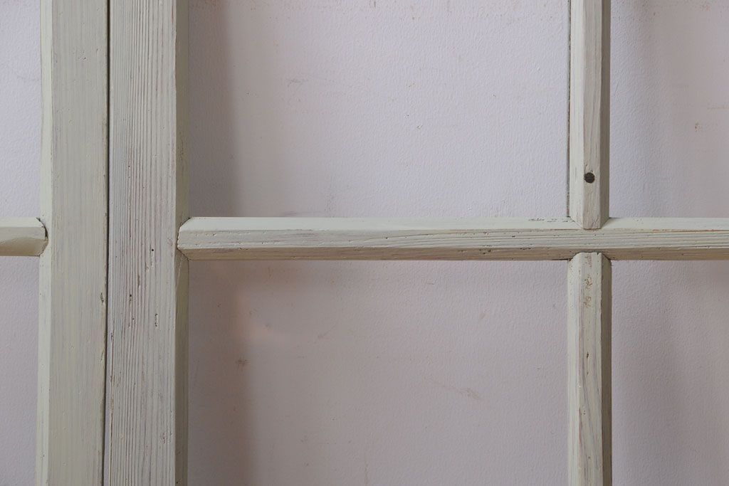 アンティークペイント　爽やかなガラス戸3枚セット(窓)