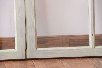 アンティークペイント　爽やかなガラス戸3枚セット(窓)