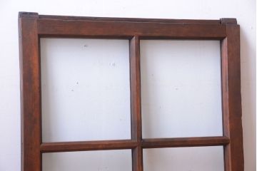 和製アンティーク　古い木のシンプルなガラス戸(窓)