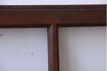 和製アンティーク　古い木のシンプルなガラス戸(窓)