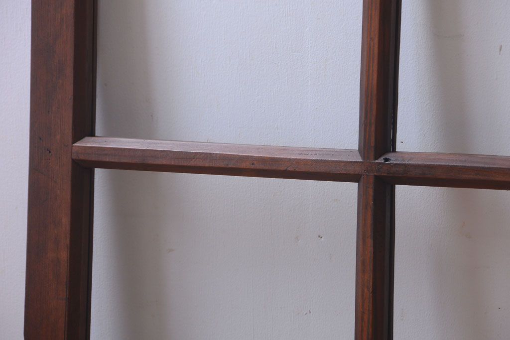 和製アンティーク　古い木のシンプルなガラス戸(窓)