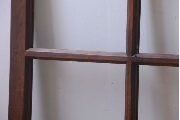 和製アンティーク　古い木のシンプルなガラス戸(窓)