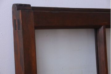 和製アンティーク　古い木のシンプルなガラス戸(窓)