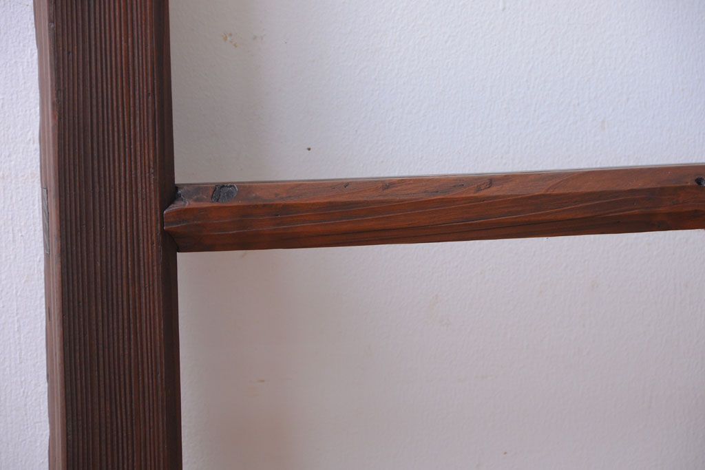 和製アンティーク　古い木のシンプルなガラス戸(窓)