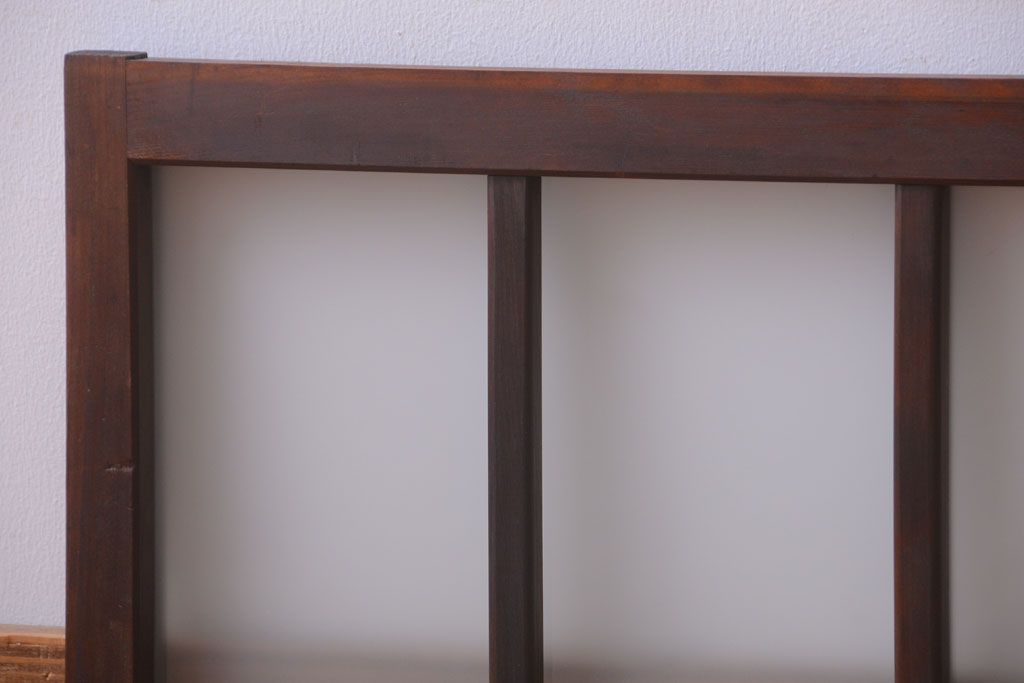 和製アンティーク　すりガラス使用!古い横長ガラス戸(窓)