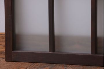 和製アンティーク　すりガラス使用!古い横長ガラス戸(窓)