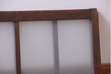 和製アンティーク　すりガラス使用!古い横長ガラス戸(窓)