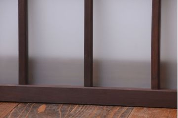 和製アンティーク　すりガラス使用!古い横長ガラス戸2枚セット(窓)