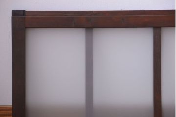 和製アンティーク　すりガラス使用!古い横長ガラス戸2枚セット(窓)