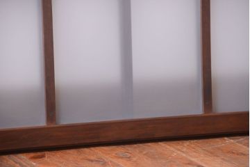 和製アンティーク　すりガラス使用!古い横長ガラス戸2枚セット(窓)