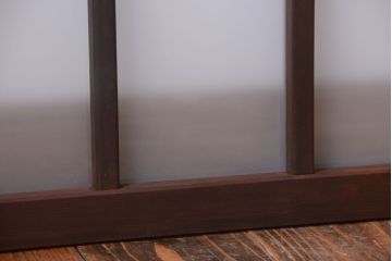 和製アンティーク　すりガラス使用!古い横長ガラス戸2枚セット(窓)(2)