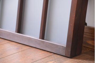 和製アンティーク　すりガラス使用!古い横長ガラス戸2枚セット(窓)(2)