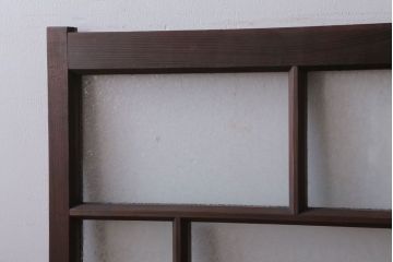和製アンティーク　結霜ガラス入り!モダンなガラス戸2枚セット(窓)