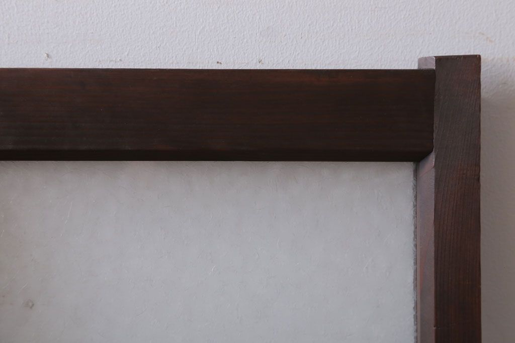 和製アンティーク　結霜ガラス入り!モダンなガラス戸2枚セット(窓)