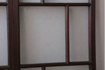 和製アンティーク　結霜ガラス入り!モダンなガラス戸2枚セット(窓)