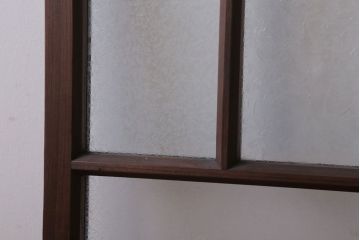 和製アンティーク　結霜ガラス入り!モダンなガラス戸2枚セット(窓)