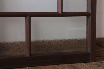 和製アンティーク　結霜ガラス入り!モダンなガラス戸2枚セット(窓)