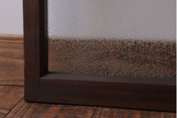 和製アンティーク　結霜ガラス入り!モダンなガラス戸2枚セット(窓)