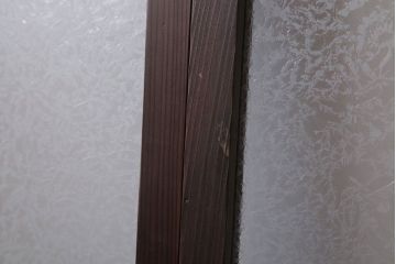 和製アンティーク　結霜ガラス入り!モダンなガラス戸2枚セット(窓)