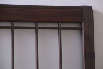 和製アンティーク　組子が上品な古い木のガラス戸2枚セット(窓)