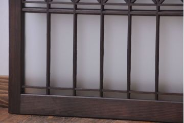 和製アンティーク　組子が上品な古い木のガラス戸2枚セット(窓)