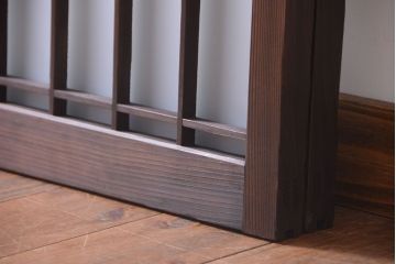 和製アンティーク　組子が上品な古い木のガラス戸2枚セット(窓)