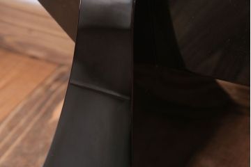 アンティーク雑貨　高級品　輪島塗沈金作家川端光峰作　鶴沈金蒔絵衝立(定価約200万円)