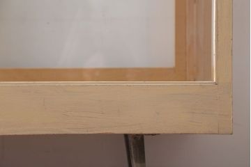 ヴィンテージ家具　昭和レトロ　鉄脚付きビンテージガラスケース(ショーケース)