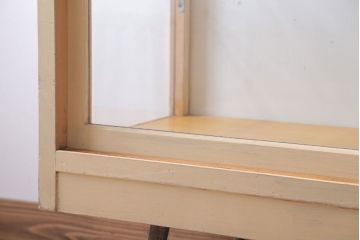 ヴィンテージ家具　昭和レトロ　鉄脚付きビンテージガラスケース(ショーケース)