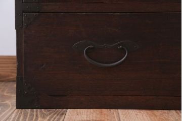 アンティーク家具　古民具・骨董　シンプルなアンティーク時代箪笥テレビボード(ローボード)(1)