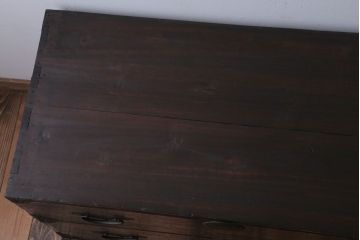 アンティーク家具　古民具・骨董　シンプルなアンティーク時代箪笥テレビボード(ローボード)(2)