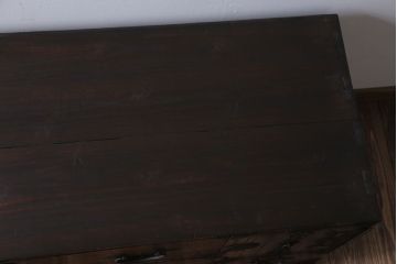 アンティーク家具　古民具・骨董　シンプルなアンティーク時代箪笥テレビボード(ローボード)(2)