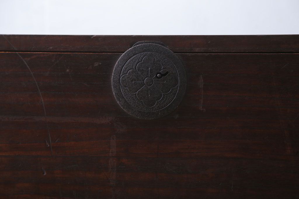 アンティーク家具　古民具・骨董　シンプルなアンティーク時代箪笥テレビボード(ローボード)(2)