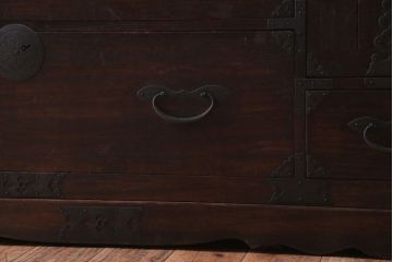 アンティーク家具　古民具・骨董　シンプルなアンティーク時代箪笥テレビボード(ローボード)(2)