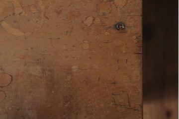 ヴィンテージ家具　ビンテージ　古い木のレトロな角スツール2脚セット(2)