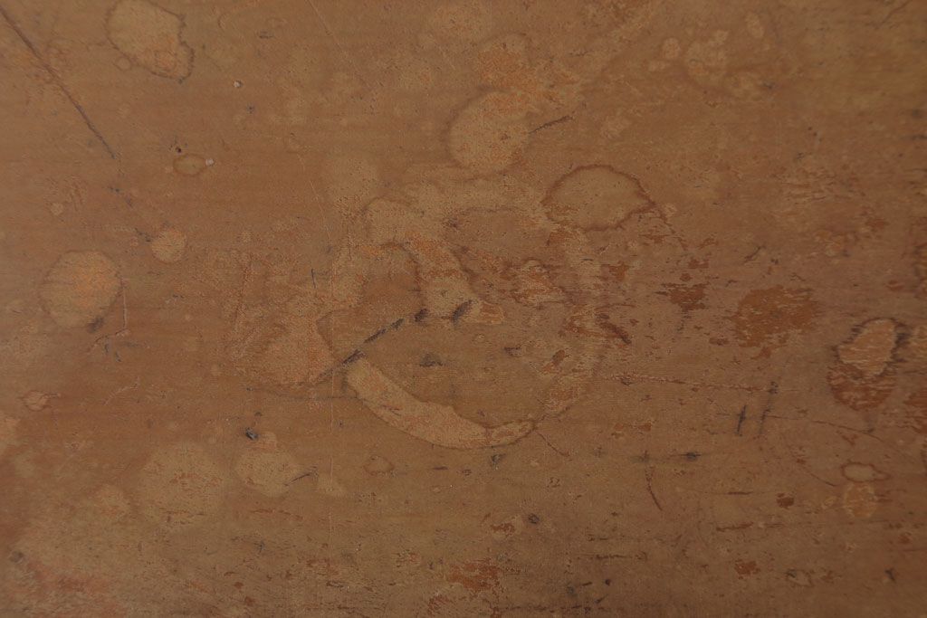 ヴィンテージ家具　ビンテージ　古い木のレトロな角スツール2脚セット(2)