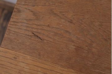 レトロ家具　昭和レトロ　古い学校の木製アンティーク角スツール2脚セット(1)