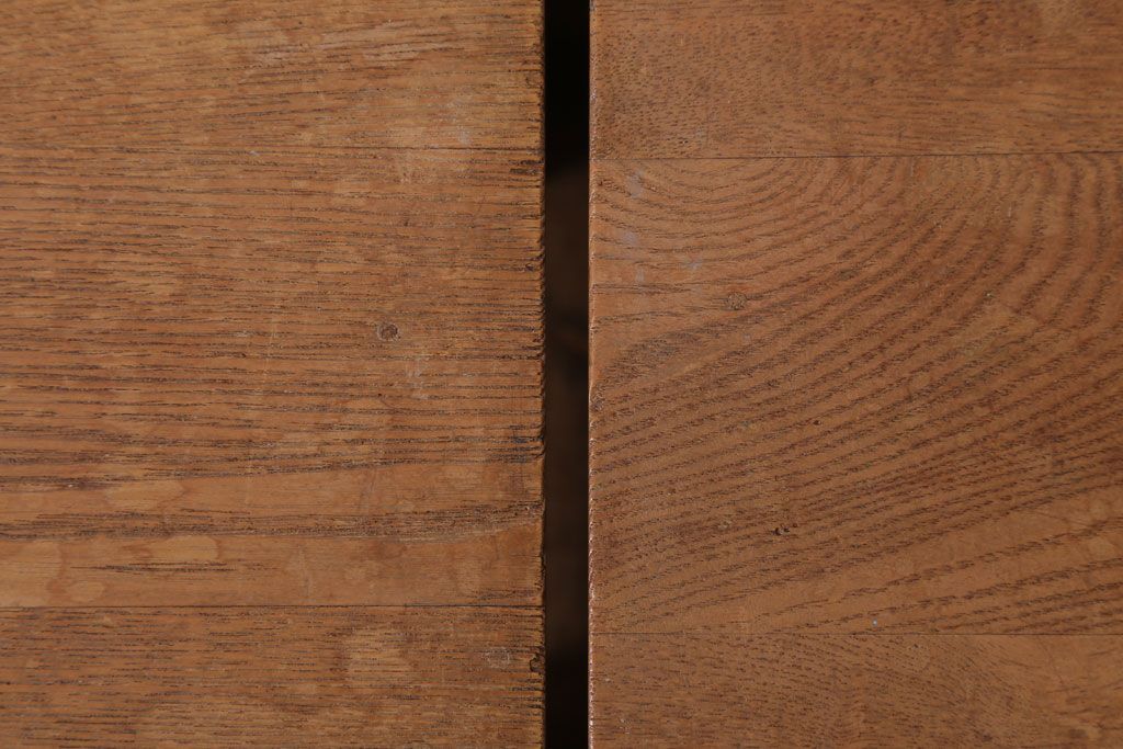 レトロ家具　昭和レトロ　古い学校の木製アンティーク角スツール2脚セット(2)