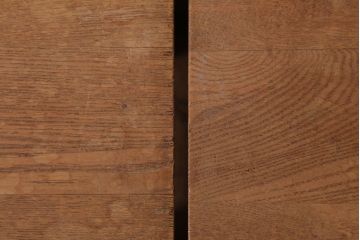 レトロ家具　昭和レトロ　古い学校の木製アンティーク角スツール2脚セット(2)