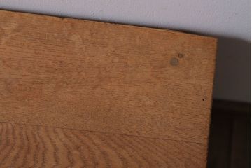 レトロ家具　昭和レトロ　古い学校の木製アンティーク角スツール2脚セット(2)