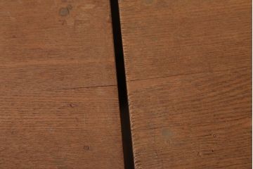 レトロ家具　昭和レトロ　古い学校の木製アンティーク角スツール2脚セット(3)