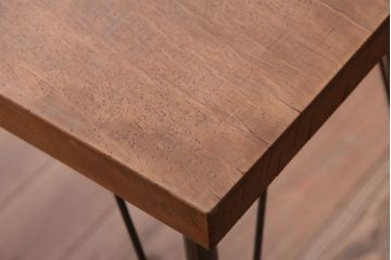 アンティーク家具　アンティーク　天板一枚板!横長鉄脚テーブル(2)