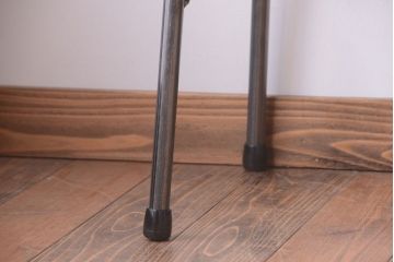 アンティーク家具　アンティーク　天板一枚板!横長鉄脚テーブル(3)