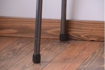 アンティーク家具　アンティーク　天板一枚板!シンプルな横長鉄脚テーブル(1)